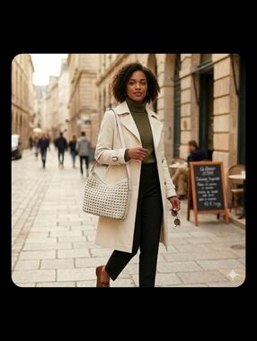 Chic White Woven Mini Bag